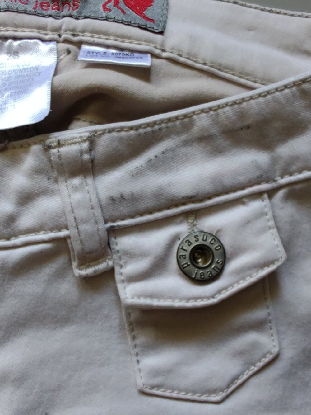 Paracuso white women's jeans size 28 stretchy - Picture 12 of 16